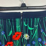 Anthropologie Postmark vertical garden blue floral stripe pencil skirt size 6 Photo 10