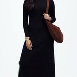 Madewell $168 Merino Wool Sweater Midi Dress Black NT938 Size S Photo 0