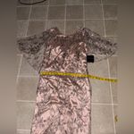 Chic Floral Lace Maxi Dress Silver Size 6 Photo 3