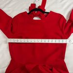 Banana Republic Red Long Bell Sleeve Knee Length Open Back Dress Photo 3