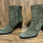 Audrey Brooke  y2k mossy green suede Women’s 6.5M leather heeled boots Photo 0