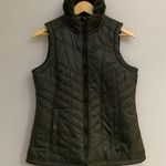 Michael Kors womens army green faux fur quilted vest size S Photo 0
