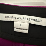 Diane Von Furstenberg  Jacques Cady Crepe Pants Size 2 Fuschia Career Dress Pants Photo 2