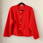 J.Crew Women's Emilie Button Up Cardigan Lady Jacket in Red Size 2X Photo 3