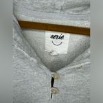 Aerie 1/4 Button Gray Hoodie Photo 2