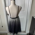 Show Me Your Mumu  metallic Ombre Mini Dress Party Cocktail Black Silver‎ Small Photo 2