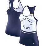 Nike Los Angeles Rams Circle Performance Tri-Blend Racerback Tank Top small Photo 0