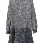 Loft Gray Tweed Peplum Dress Sz M Photo 3