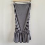 Ladies Of The Canyon Y2K Grey Heart Tube Top Ruffle Hem Mini Dress Size Large Gray Photo 5