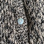 Joan Vass ⦠Cozy Longline Textured Knit Cardigan Sweater ⦠Marled Black + Cream Photo 4