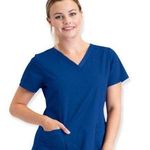🔃NRG By Barco Two Pocket V Neck Scrub Top Size XS Photo 0