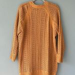 Mustard Yellow Midi Open Knit Cardigan Women’s Medium Photo 4