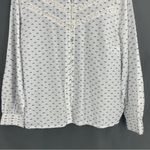WRAP London Long Sleeve Cotton Button Down Embroidered Western Printed Shirt Top White Size 14 Photo 3