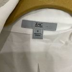 Zac Posen Zac  White Button Down Shirt Black Piping Photo 7