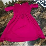 Betsey’s Boutique Shop Size M Cold Shoulder Gathered Waist Size Medium Dress Pink Photo 5