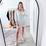 Model KISUII White Eyelet Swim Cover up Mini Dress Photo 1