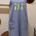 MEK USA Made Blue Cotton Patchwork Sandals Summer Chore Tank Dress Large Photo 11