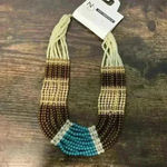 NWT New Directions beaded necklace Blue Photo 1