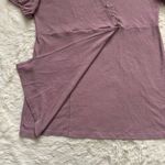 Madewell Dress Cross-Front Button Short Sleeve Mini Textured Purple 2X Photo 6