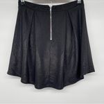 Charlotte Russe  Shimmer Pleated Mini Skirt Women M Metallic Black Dark Academia Photo 1