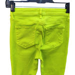 L'Agence NWT Womens Size 25 Margot High-Rise Ankle Skinny Neon Green Jeans Photo 5