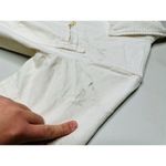 A.P.C. White Cotton Denim Collared Gold Zipper Front Tie Waist Romper Size 38 Photo 4