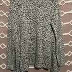 Bobeau Women's Gray Leopard Cheetah Print Drape Cardigan Long Sleeve Stretch XS Photo 6