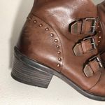 Bussola  Antwerpen Rust Brown Ankle Boots with Buckle Detail Photo 9