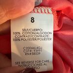 Corey P Red Coral Pleated Fit & Flare Cocktail Dress Lace Embroidered Size 8 NWT Photo 8