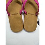 NWOB Hari Mari Womens Flip Flops Thong Slip On Scouts II Berry/Tan Leather Red Size 8 Photo 3