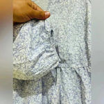 Abound  dress Med Long Sleeve Lavender Floral Ruffle Surplice Mini Dress Photo 6