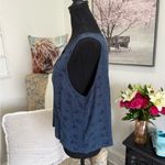 Free People  Blue Cut Out Tank Top Photo 3