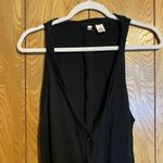 Anthropologie Moth Womens Size Small Black Linen Blend Sleeveless Vest Cardigan Photo 1