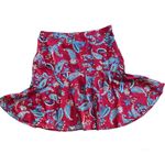 American Living Size 12 Red Western Paisley Print Midi Skirt Photo 1