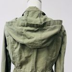 Prince And Fox Women Jacket Army Green Cotton Hooded Utility Large Photo 6