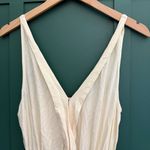 Tiare Hawaii  Cream Jumpsuit Romper Cross Front Eyelet Hem Wide Leg Photo 3