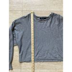 TECREW Mid Drift Cropped Pullover‎ Knit Sweatshirt Gray Size L Batwing Size L Photo 2