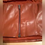 TCEC Faux Leather Dark Orange Brown Tube Top Photo 6