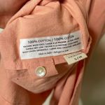 100% cotton pink peach button down spa robe sz S/M Photo 5