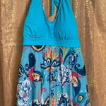 American Trends Bright Blue Floral Swim Shorts Dress XXXL NWOT Size undefined Photo 0
