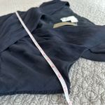 J.Crew NEW! Mirabelle Navy Blue 100% Silk Chiffon Dress Size 16 Photo 8