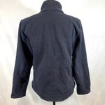 Devon & Jones custom embroidered dog paw WOOF full zip fleece jacket size medium Blue Photo 4