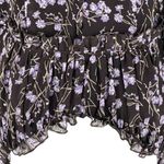 143 Story By Line Up Sz M Floral Maxi Brown Lavendor Front Slit Dress Photo 8