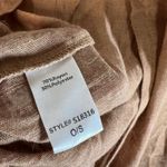 Mustard Seed Open Front Kimono Cardigan Brown Laser Cut Scalloped Hem O/S boho Photo 4