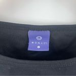 MONAT Tank Top Size Large Logo Tight Black Cropped Attached Sports Bra Athletic Photo 3