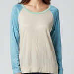 Michael Lauren  Colorblock Raglan Long Sleeve Size Small NWT Photo 0