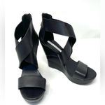 Diane Von Furstenberg  Opal Black Wedge Womens Sandals Size 8.5 Like New Cond. Photo 5