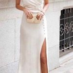 ZARA BLOGGERS FAVE!  SATIN EFFECT Buttoned Slip Dress Photo 4