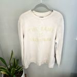 TACKMA THE GAME IS EVERYTHING CREW SWEATSHIRT, OFF WHITE, MEDIUM, UNISEX, NWOT White Photo 3