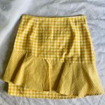 Nasty Gal Yellow Gingham Mini Skirt Photo 1